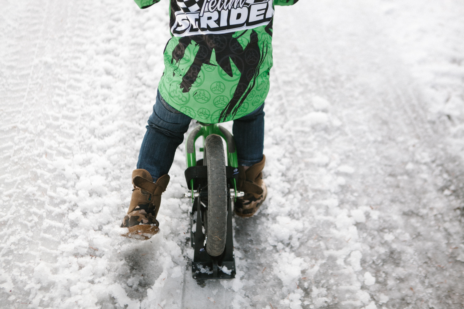 strider bike snow skis